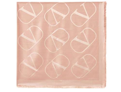 Valentino Garavani VLOGO Scarf in Wool Silk Jacquard - Valentino